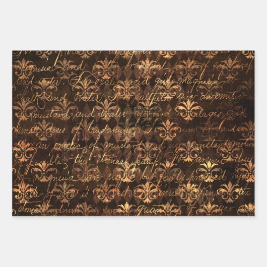 goudkleurig  gouddampverlooppapier inpakpapier vel (Voorkant 2)