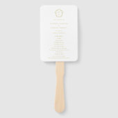 goudkleurig weddenschap handwaaier (Voorkant)