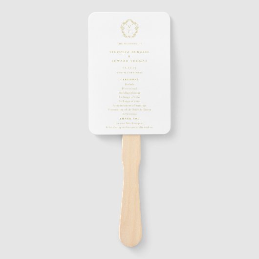 goudkleurig weddenschap handwaaier (Voorkant)