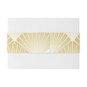 Goudkleurige Art Deco Design Bruiloft Uitnodigingen Wikkel (Achterkant Voorbeeld)