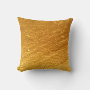 Goudkleurige betonwandtextuur abstract, oud, kussen