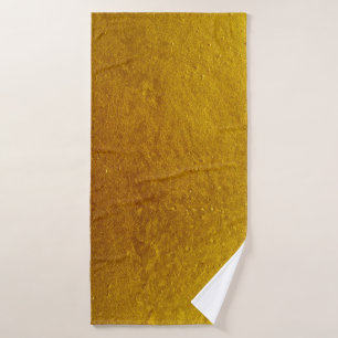 Goudkleurige cementwandtextuur abstract badhanddoek
