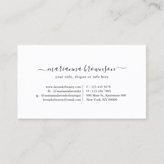 Goudkleurige ogen dragen een bril visitekaartje (Achterkant)