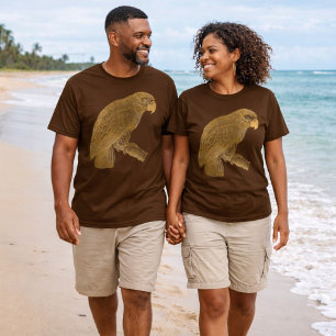 Goudkleurige Papegaai Mooie Ontwerp T-shirt