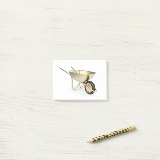 Goudkruiwagen Post-it® Notes (Op bureau)