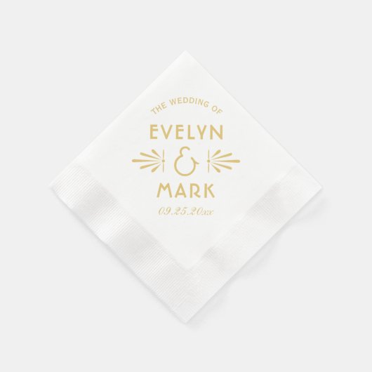  goudkunst Deco Wedding Monogram Servetten (Hoek)