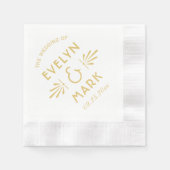  goudkunst Deco Wedding Monogram Servetten (Voorkant)
