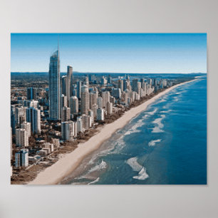 Goudkust Australië Luchtfoto Poster