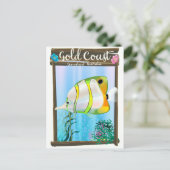 Goudkust Australië reisposter. Briefkaart (Staand voorkant)