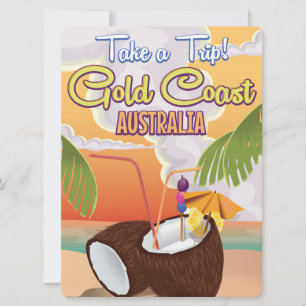 Goudkust, Australië reisposter Kaart