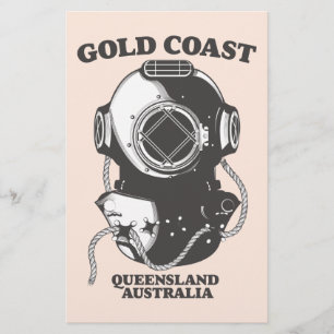 Goudkust Queensland Australië duikposter Briefpapier