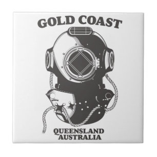 Goudkust Queensland Australië duikposter Tegeltje