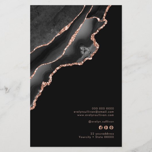 Goudlagerspeler van zwart en roos flyer (Achterkant)