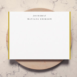 Goudlegant van het bureau van notitiekaartje