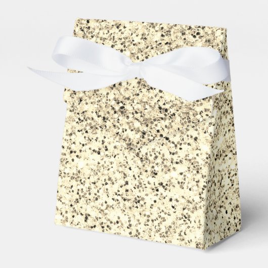 Goudlichte zachte glittersparren bedankdoosjes (Voorkant Zijde)