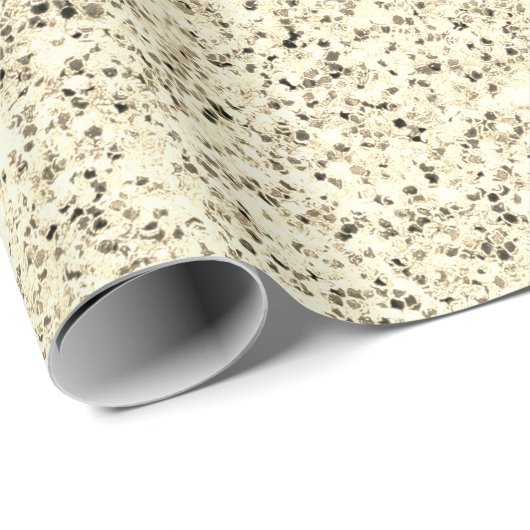 Goudlichte zachte glittersparren cadeaupapier (Rol Hoek)