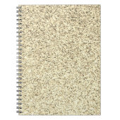 Goudlichte zachte glittersparren notitieboek (Voorkant)