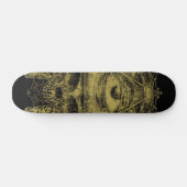goudlichtminati schedel skateboard (Horizontaal)