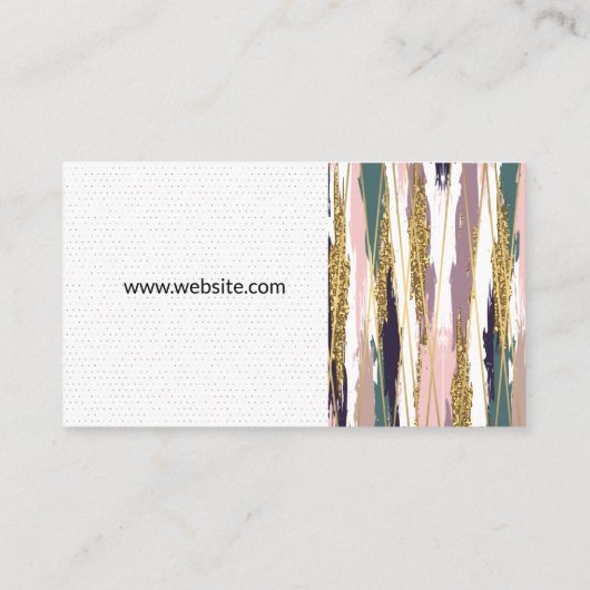 Goudlijnen | Moderne penseelstreken van stijlen Visitekaartje (Achterkant)