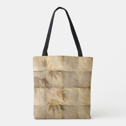Goudmakelaarbladeren op perkamentpapier draagtas (Achterkant)