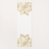 Goudmandala monogram aangepaste naam glitter yogamat (Achterkant)