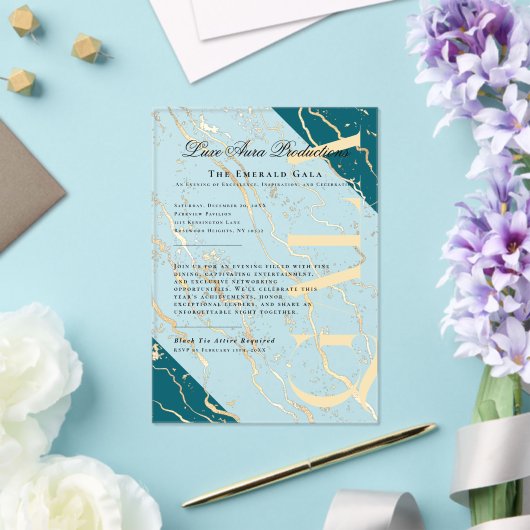 goudmarmer | Bedrijfsgala Acryl Uitnodigingen (Insitu (Huwelijk))