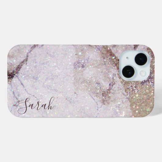 Goudmarmer en Glitter Printen Texture Case-Mate iPhone Case (Achterkant (horizontaal))