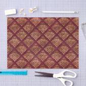 goudmaroon Damask Pattern Tissuepapier (Craft)