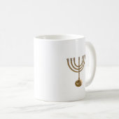 goudmenorah koffiemok (Voorkant rechts)