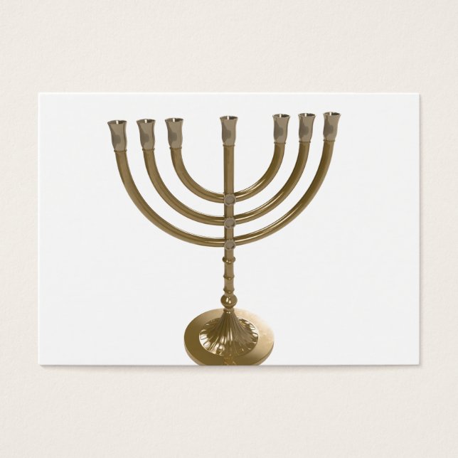 goudmenorah visitekaartje (Voorkant)