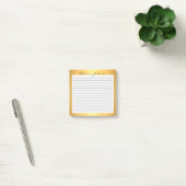 goudmetaal met achtergrondlijnen, aangepast post-it® notes (Kantoor)