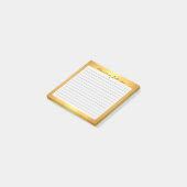 goudmetaal met achtergrondlijnen, aangepast post-it® notes (Schuin)