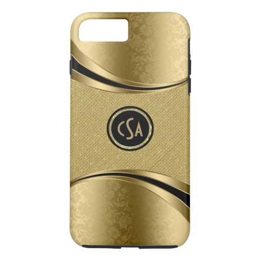 Goudmetalen blik met gouden glitter Case-Mate iPhone case (Achterkant)