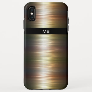 Goudmetalen monogram in kleur iPhone XS max hoesje
