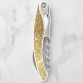 Goudmetalen schroef kurkentrekker (Achterkant)