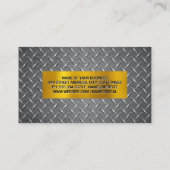 goudmetallisch | Diamond Plated Steel Patroon Visitekaartje (Achterkant)