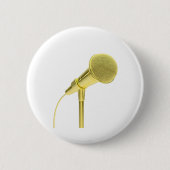 Goudmicrofoon Ronde Button 5,7 Cm (Voorkant)