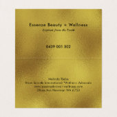 Goudmoderne achtergrond visitekaartjes (Binnenkant ongevouwen)