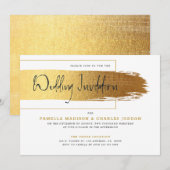 Goudmoderne pushslag zwarte typografie kaart (Voorkant / Achterkant)