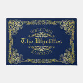 goudmonogram Kies uw achtergrondkleur Deurmat (Voorkant)