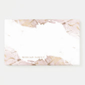 Goudmonogram van getextureerd roos post-it® notes (Voorkant)