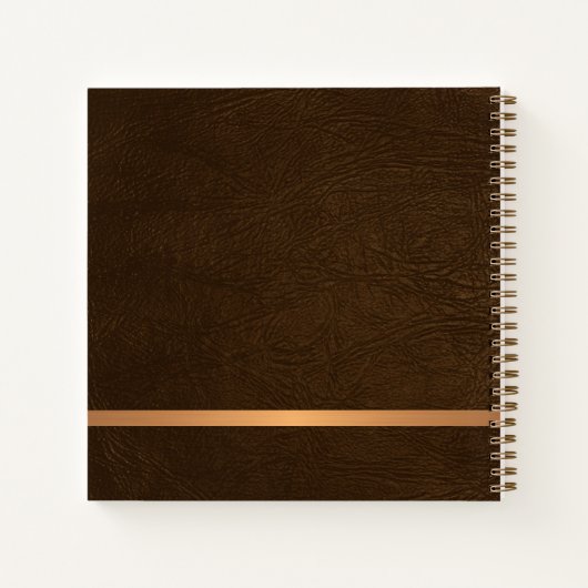 Goudmonogrammen elegant gepersonaliseerd notitieboek (Achterkant)