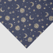 Goudmoons en sterren tissuepapier (Detail)