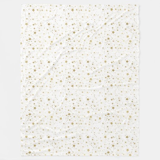 Goudmousserende sterren fleece deken (Voorkant)