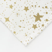 Goudmousserende sterren fleece deken (Hoek)