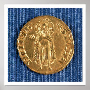 Goudmunt, met sint-janskruid uit de 16e eeuw poster