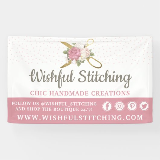 Goudnaaischaar en smakelijke Rozen Spandoek (Horizontaal)