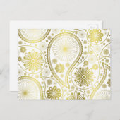 Goudpaisleypatroon Briefkaart (Voorkant / Achterkant)