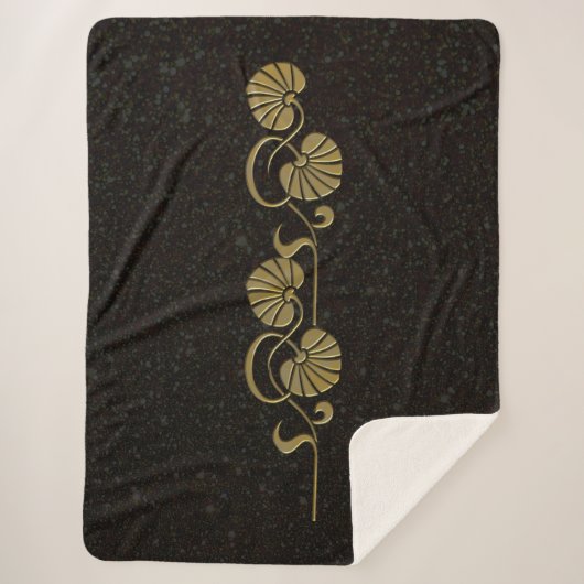 " goudpalm sherpa blanket " deken (Voorkant)