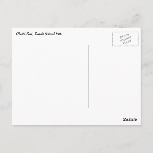Goudpunt III in het nationaal park Yosemite Briefkaart (Achterkant)